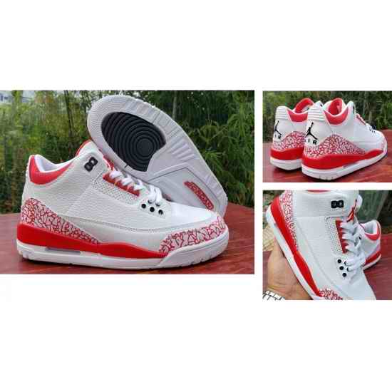 Air Jordan 3 Retro White Red Men Shoes